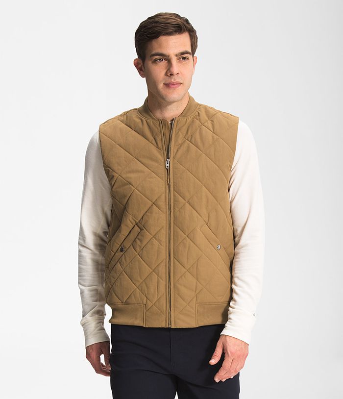 The North Face Mens Vests Cuchillo Insulated 640TEHQWV - Khaki